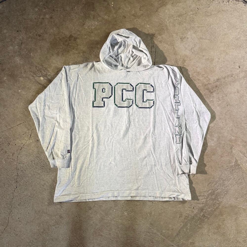 Vintage 90’s Jansport PCC Portland Community College Hooded Longsleeve